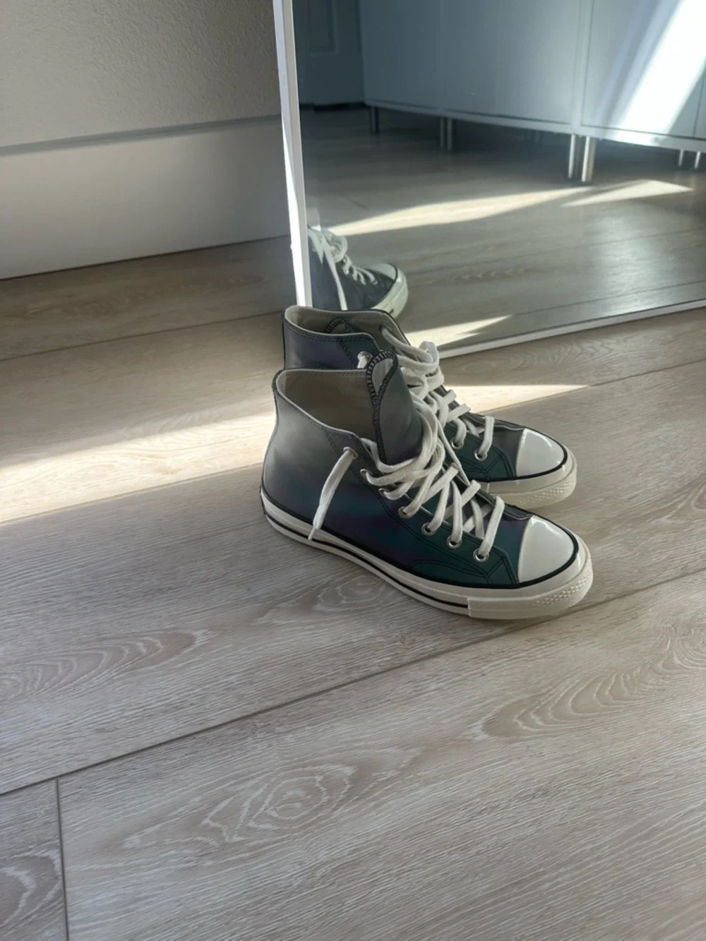 Converse High Top Sneakers - Iridescent Blue Green - Picture 3 of 7